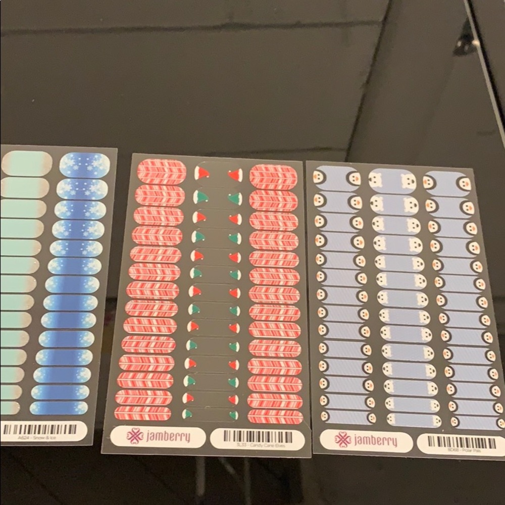 ❄️ 3 Full Sheets Jamberry Nail Wraps- JUNIORS- Xmas